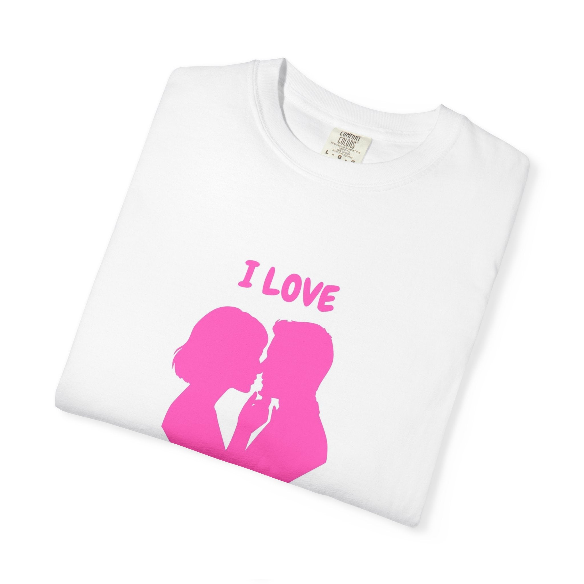 I Love My Wife T-Shirt — Pink Couple Silhouette Valentine’s Tee