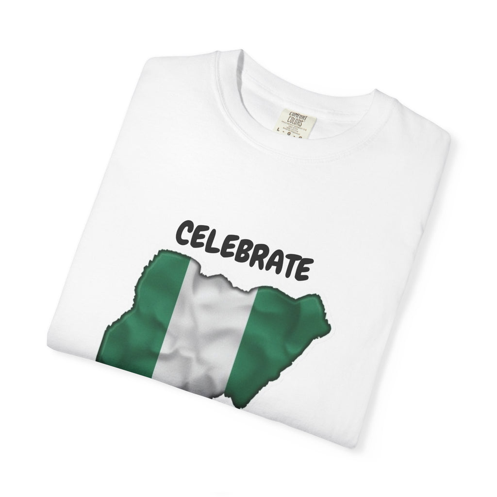 Celebrate Nigeria T-Shirt — Nigerian Flag Map Pride Tee