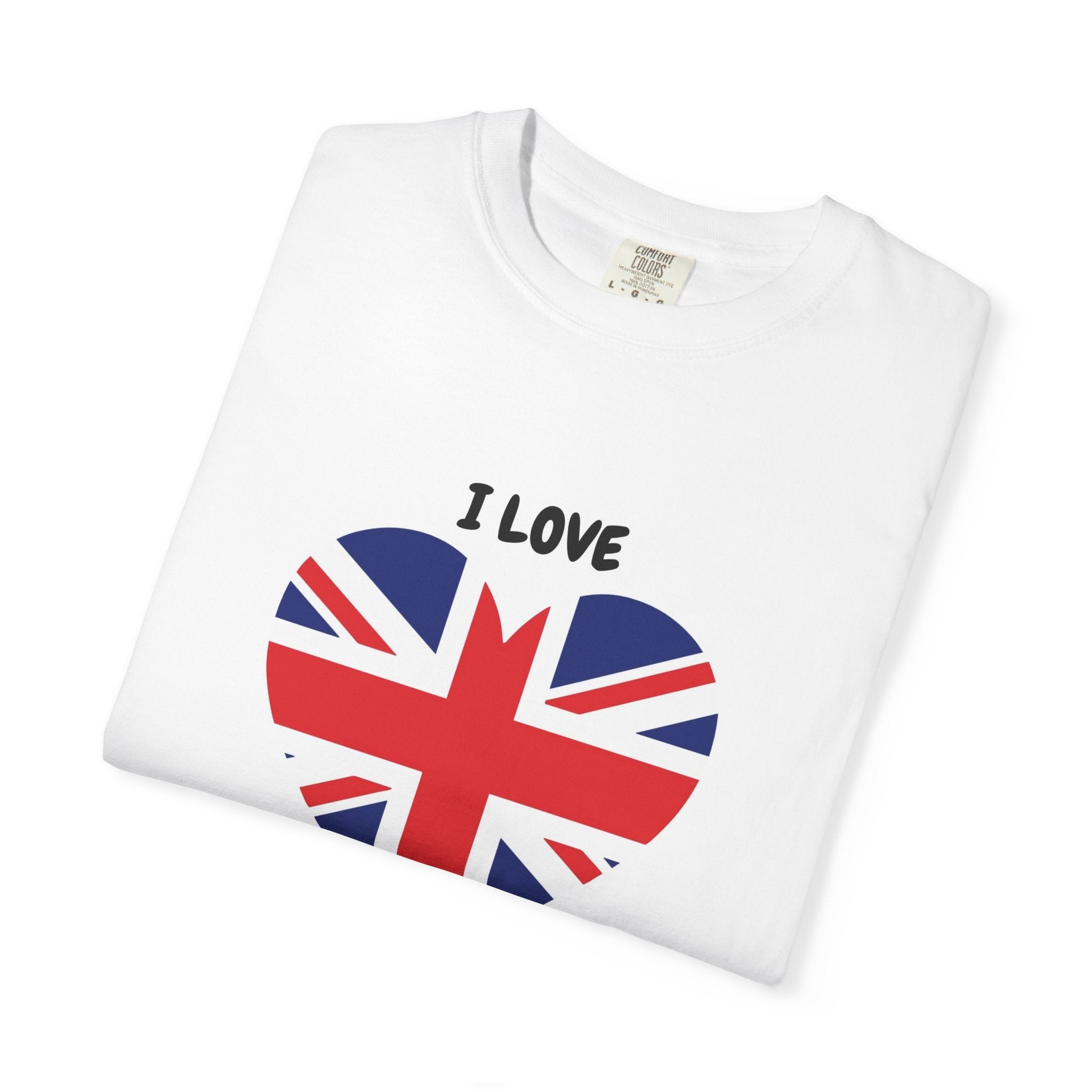 I Love Britain T-Shirt — Heart Union Jack UK Pride Tee