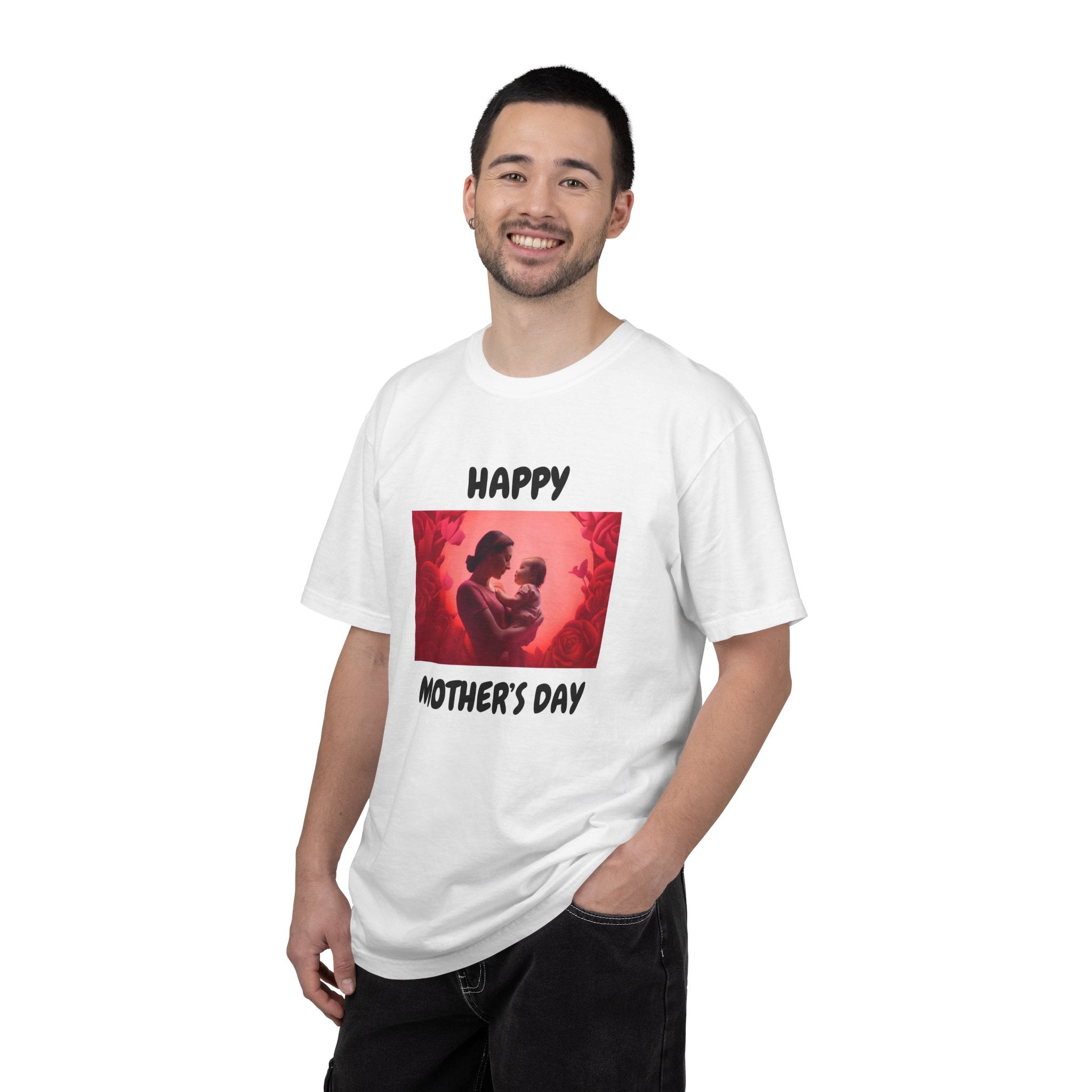 Mother's Day T-Shirt — 'Happy Mother's Day' Heart Mom & Child Graphic