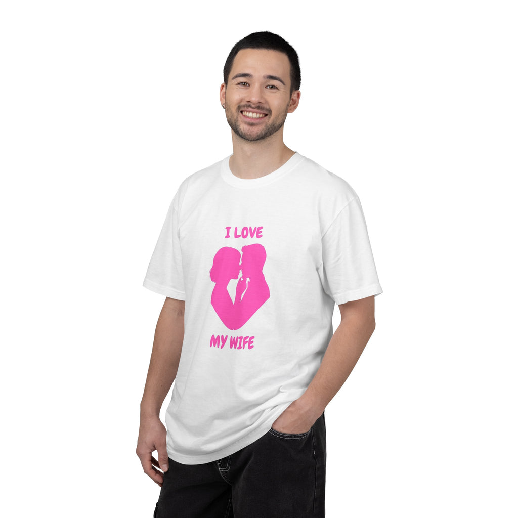 I Love My Wife T-Shirt — Pink Couple Silhouette Valentine’s Tee