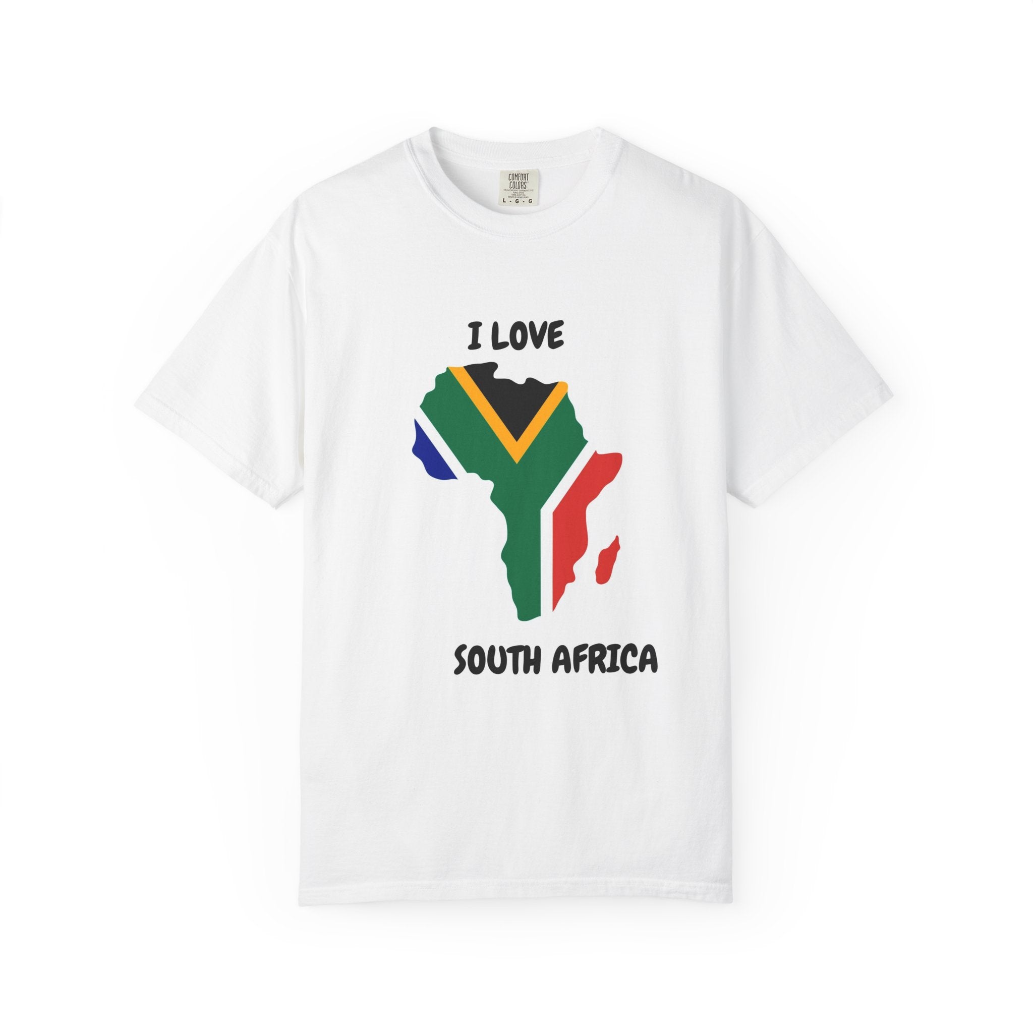 I Love South Africa T-Shirt — South Africa Flag Map Tee