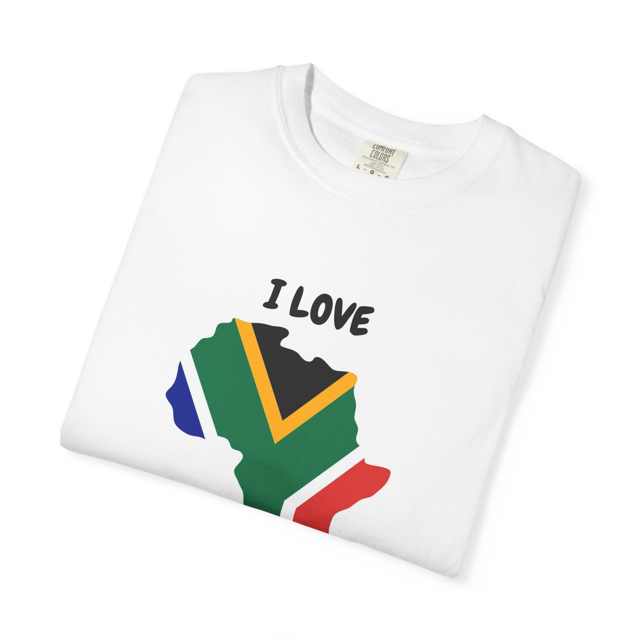 I Love South Africa T-Shirt — South Africa Flag Map Tee
