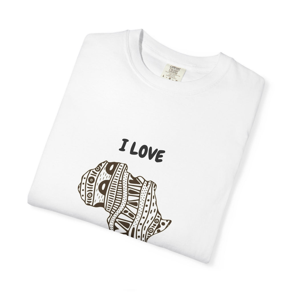 I Love Africa Graphic T-Shirt — Tribal Map Design