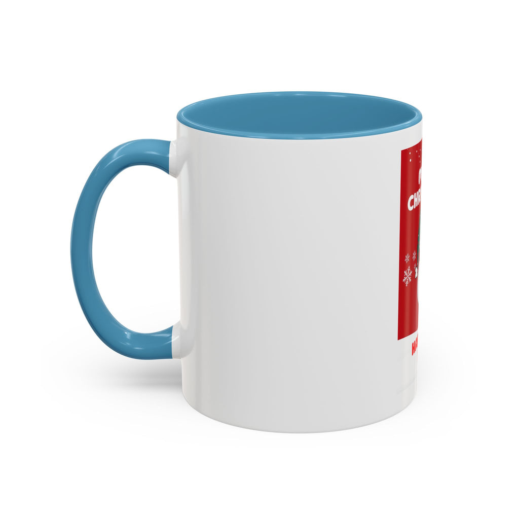 Christmas Snowman Coffee Mug — "Merry Christmas / Happy New Year" Accent Ceramic Mug