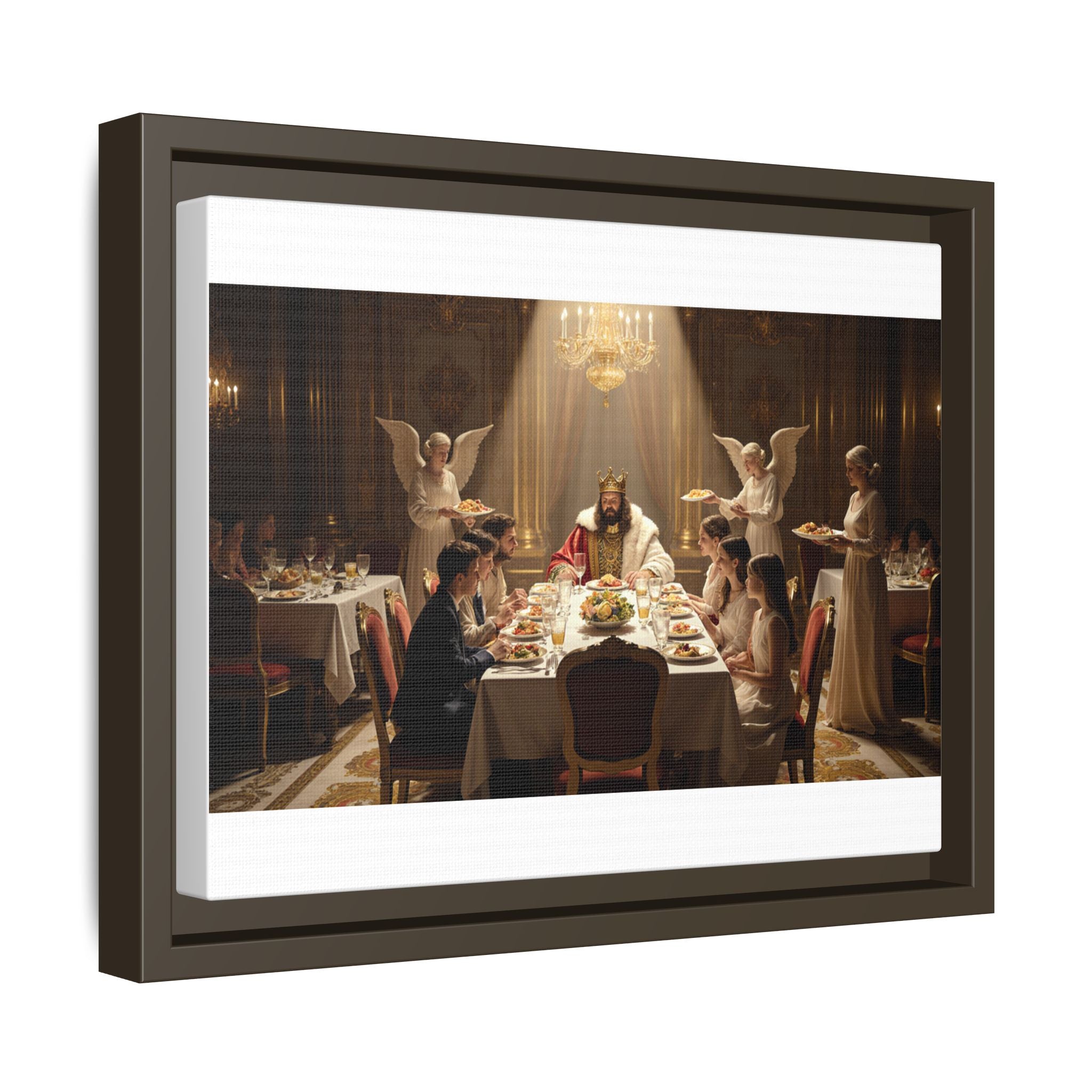 Framed Matte Canvas Wall Art — Elegant Dinner Party Scene