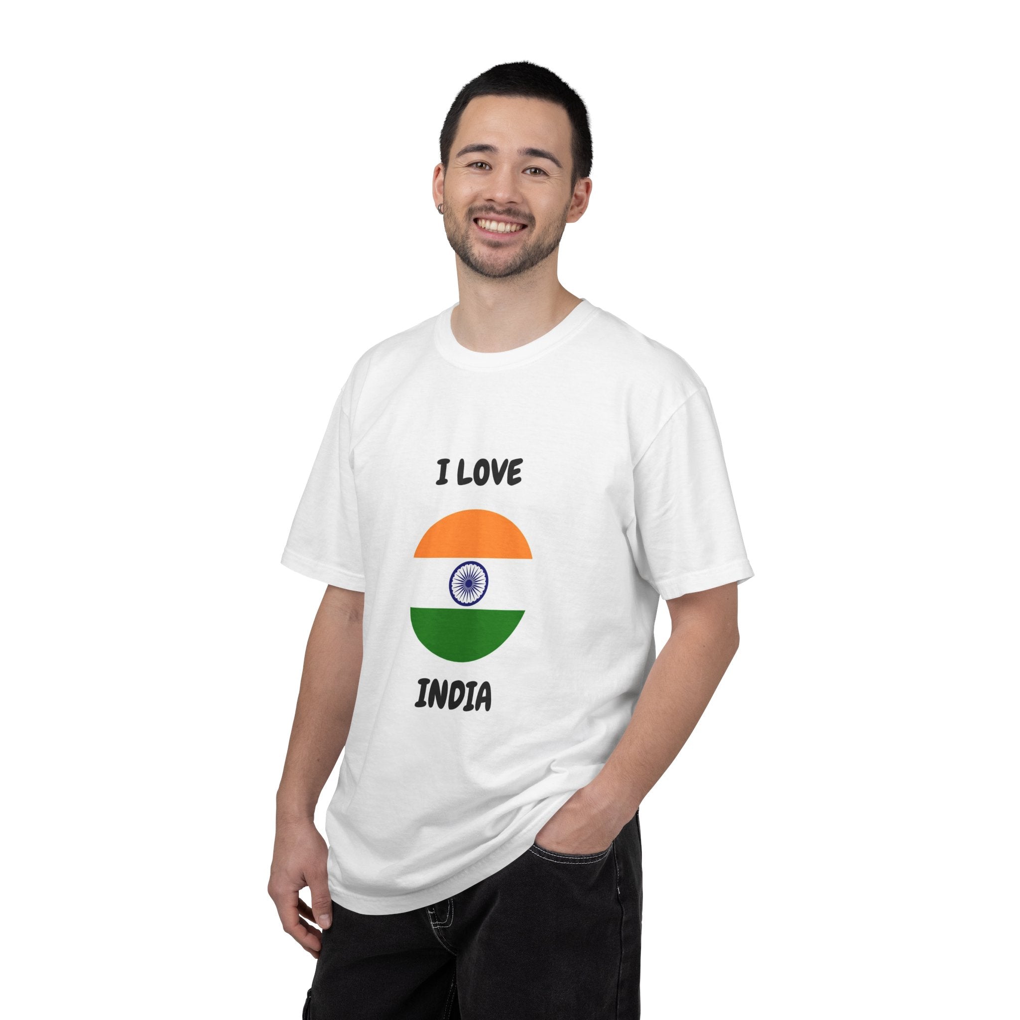 I Love India T-Shirt — Indian Flag Heart Graphic Tee