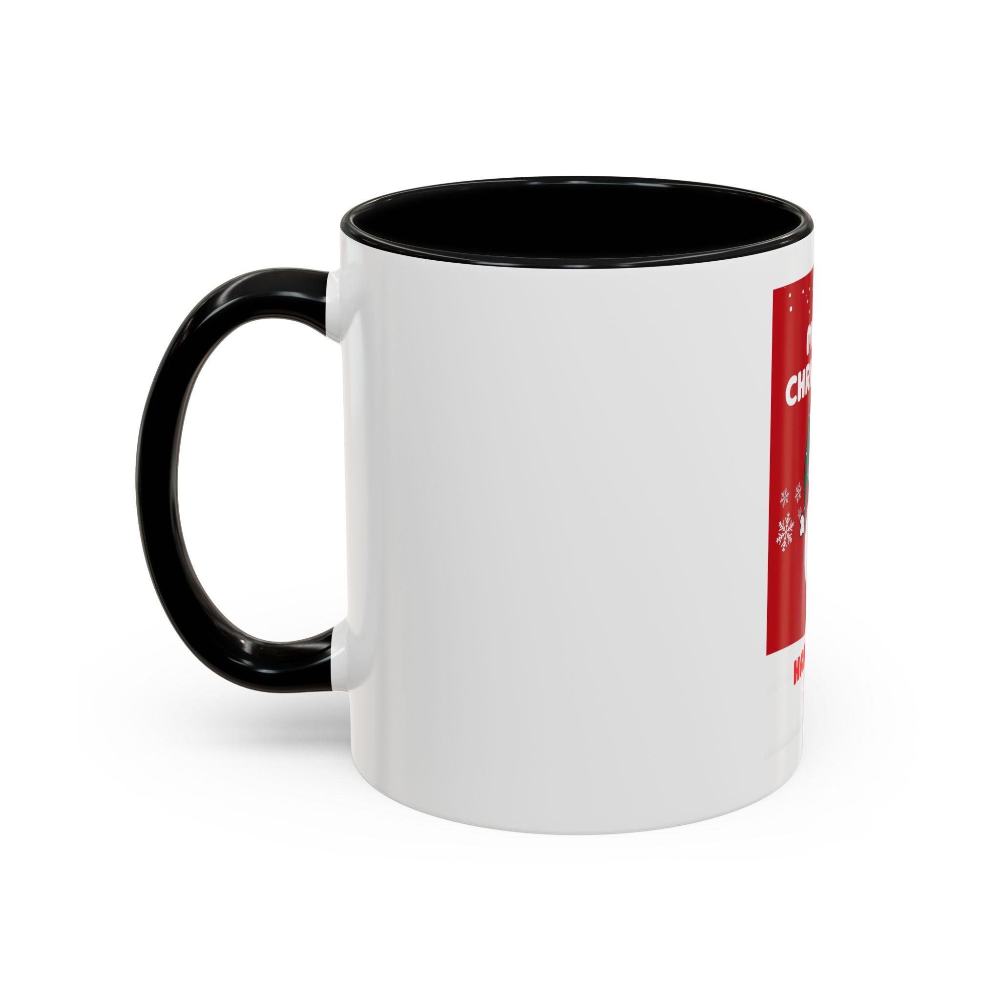 Christmas Snowman Coffee Mug — "Merry Christmas / Happy New Year" Accent Ceramic Mug