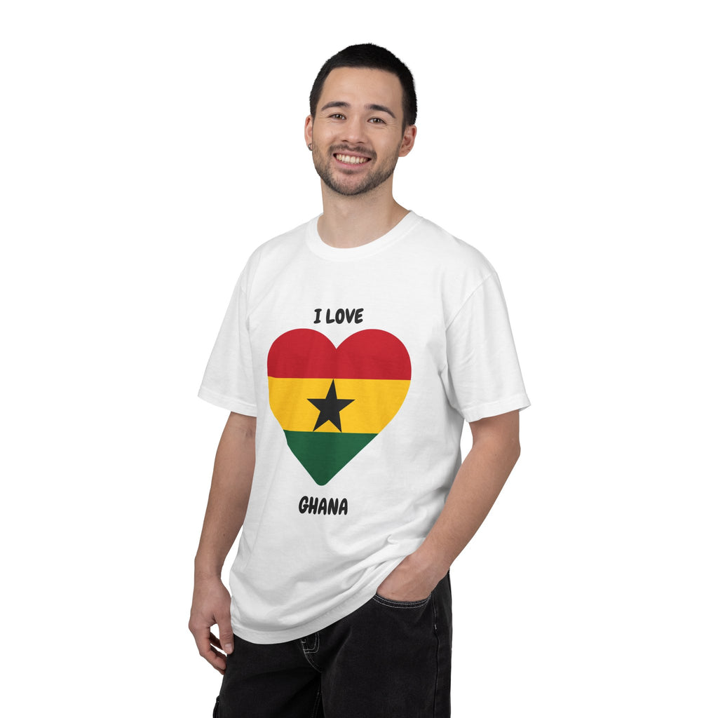 I Love Ghana Heart T-Shirt — Ghana Flag Patriotic Tee