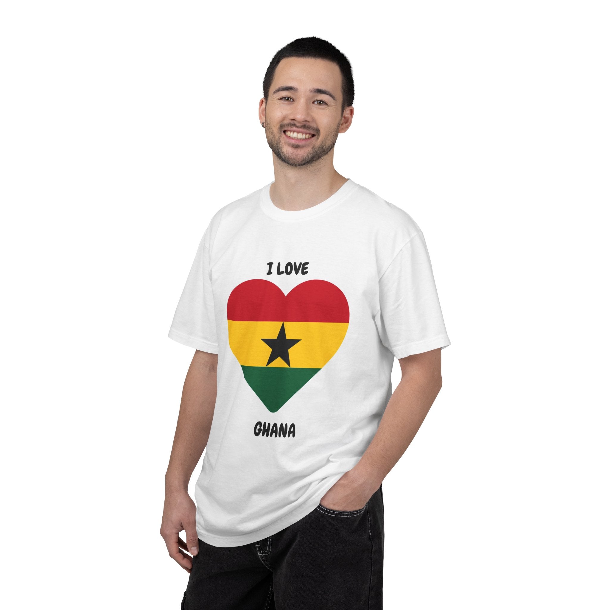 I Love Ghana Heart T-Shirt — Ghana Flag Patriotic Tee