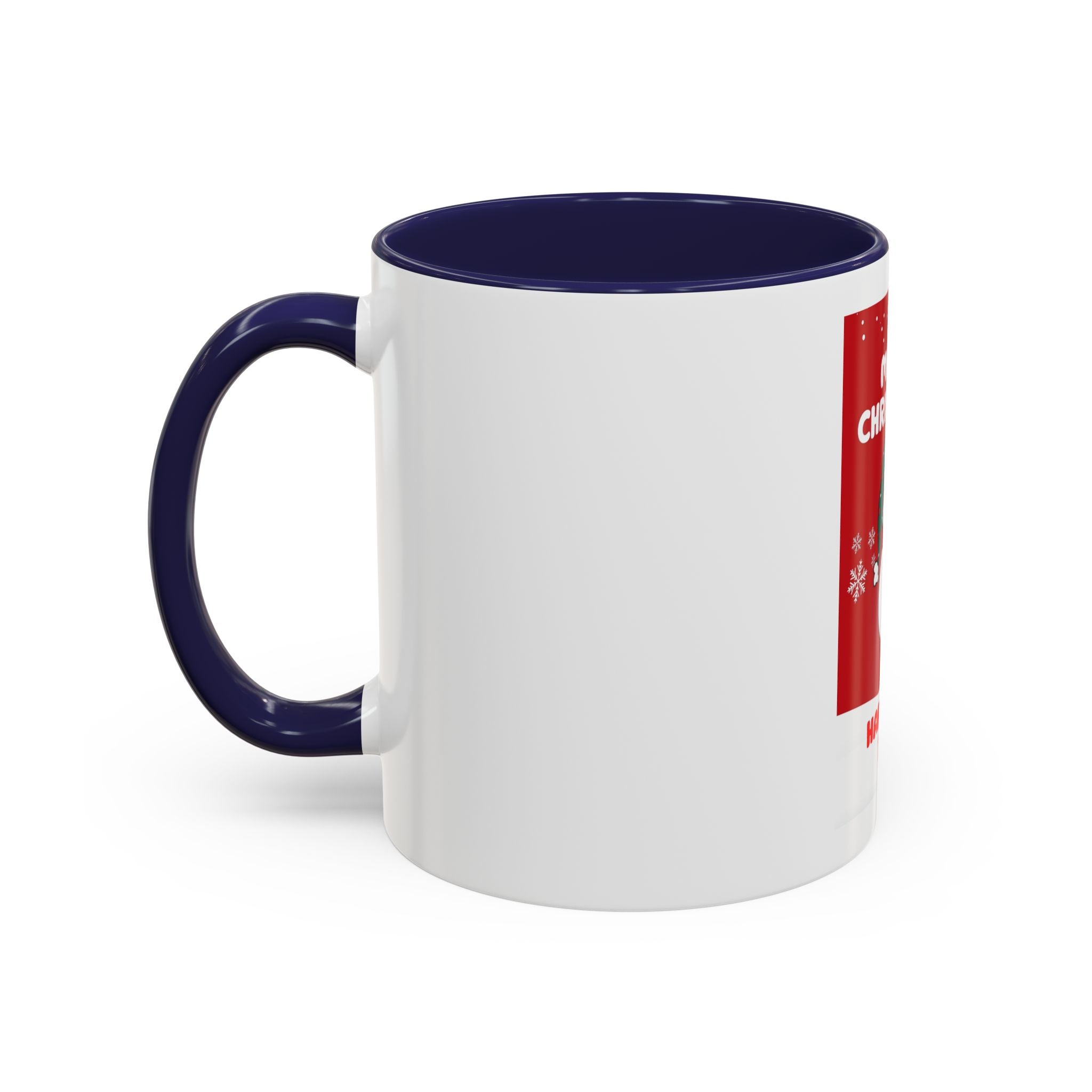 Christmas Snowman Coffee Mug — "Merry Christmas / Happy New Year" Accent Ceramic Mug
