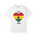 I Love Ghana Heart T-Shirt — Ghana Flag Patriotic Tee