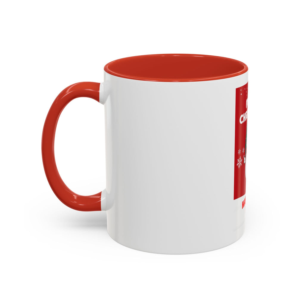 Christmas Snowman Coffee Mug — "Merry Christmas / Happy New Year" Accent Ceramic Mug