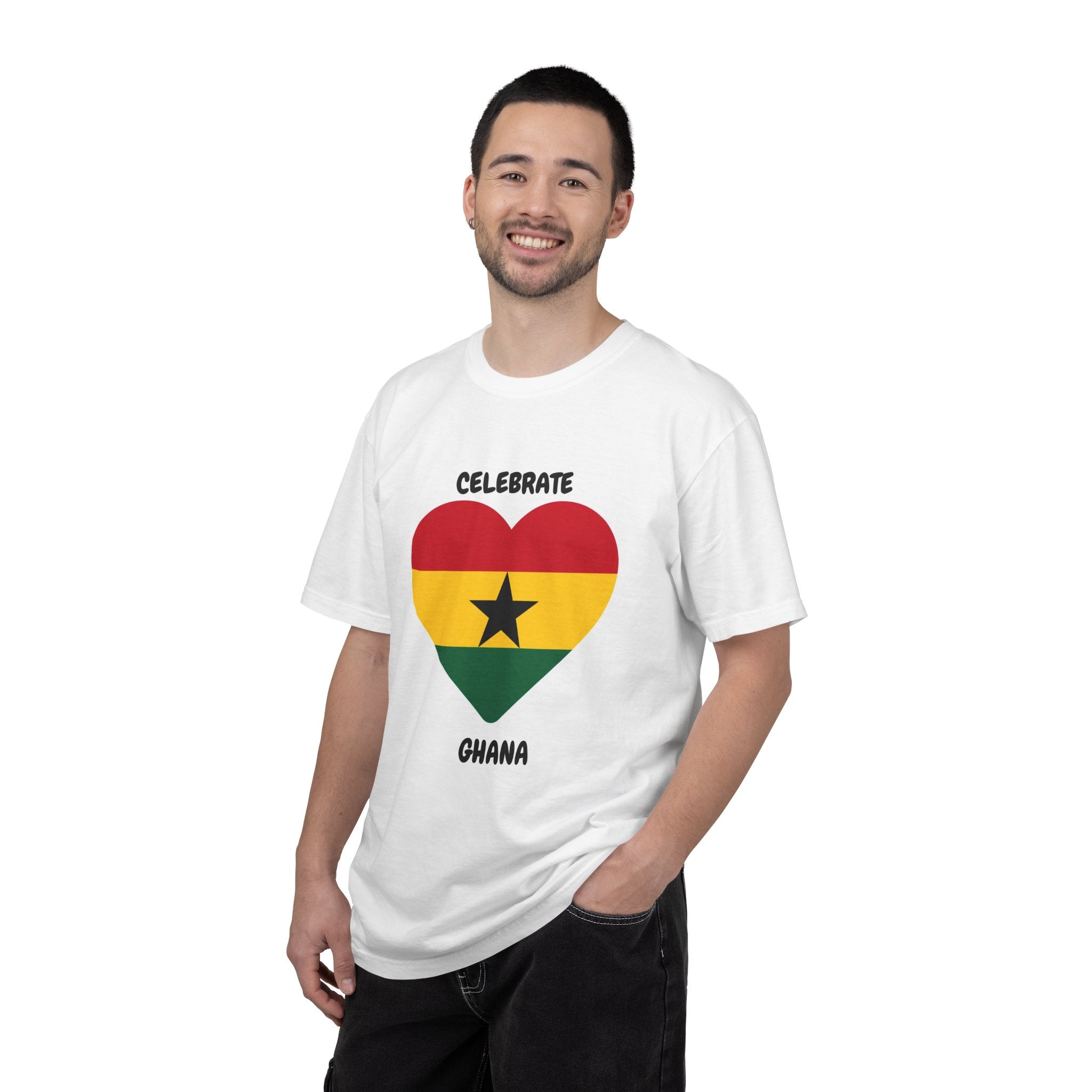 Celebrate Ghana Heart T-Shirt — Ghana Flag Pride Tee