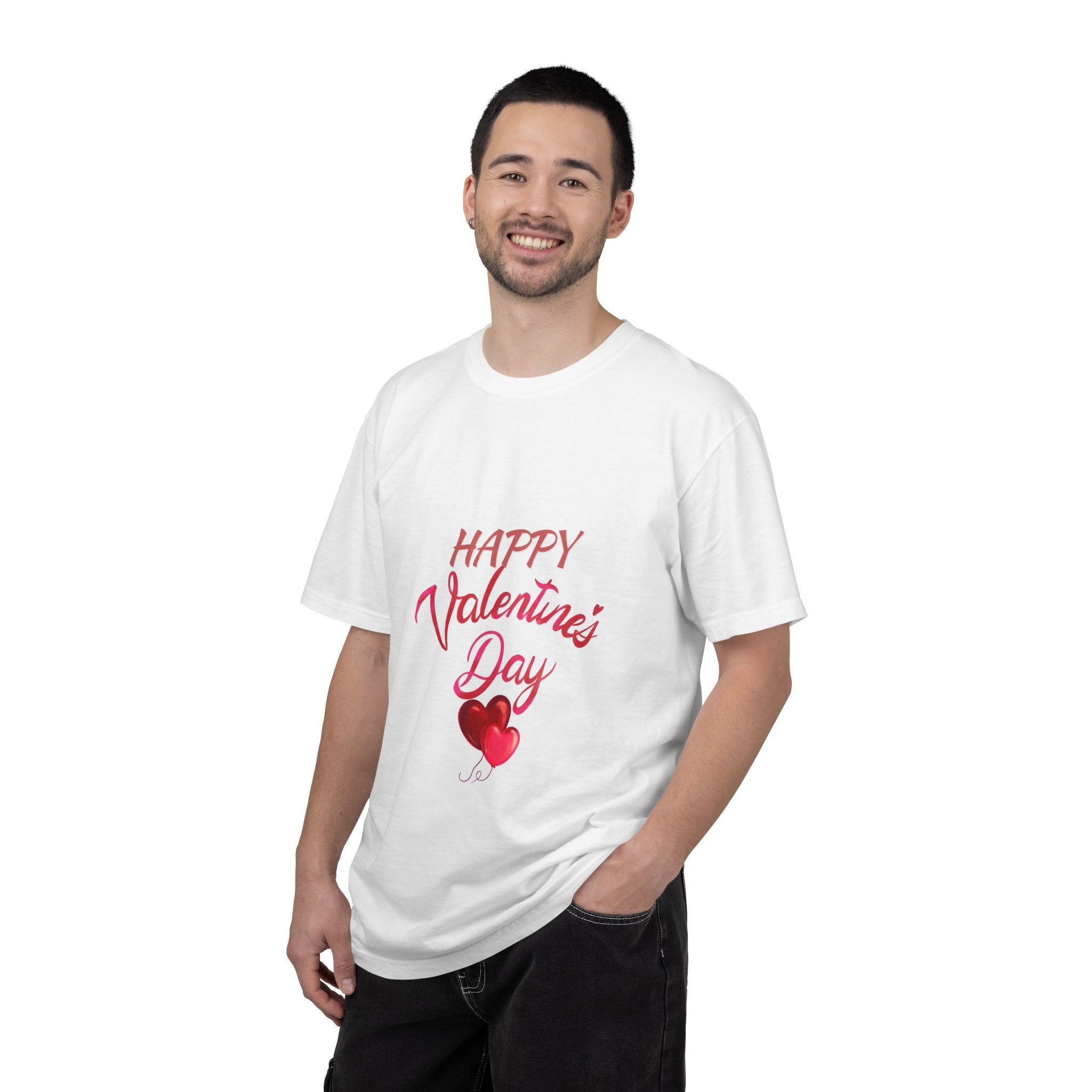 Valentine's Day T-Shirt — "Happy Valentine's Day" Heart Graphic