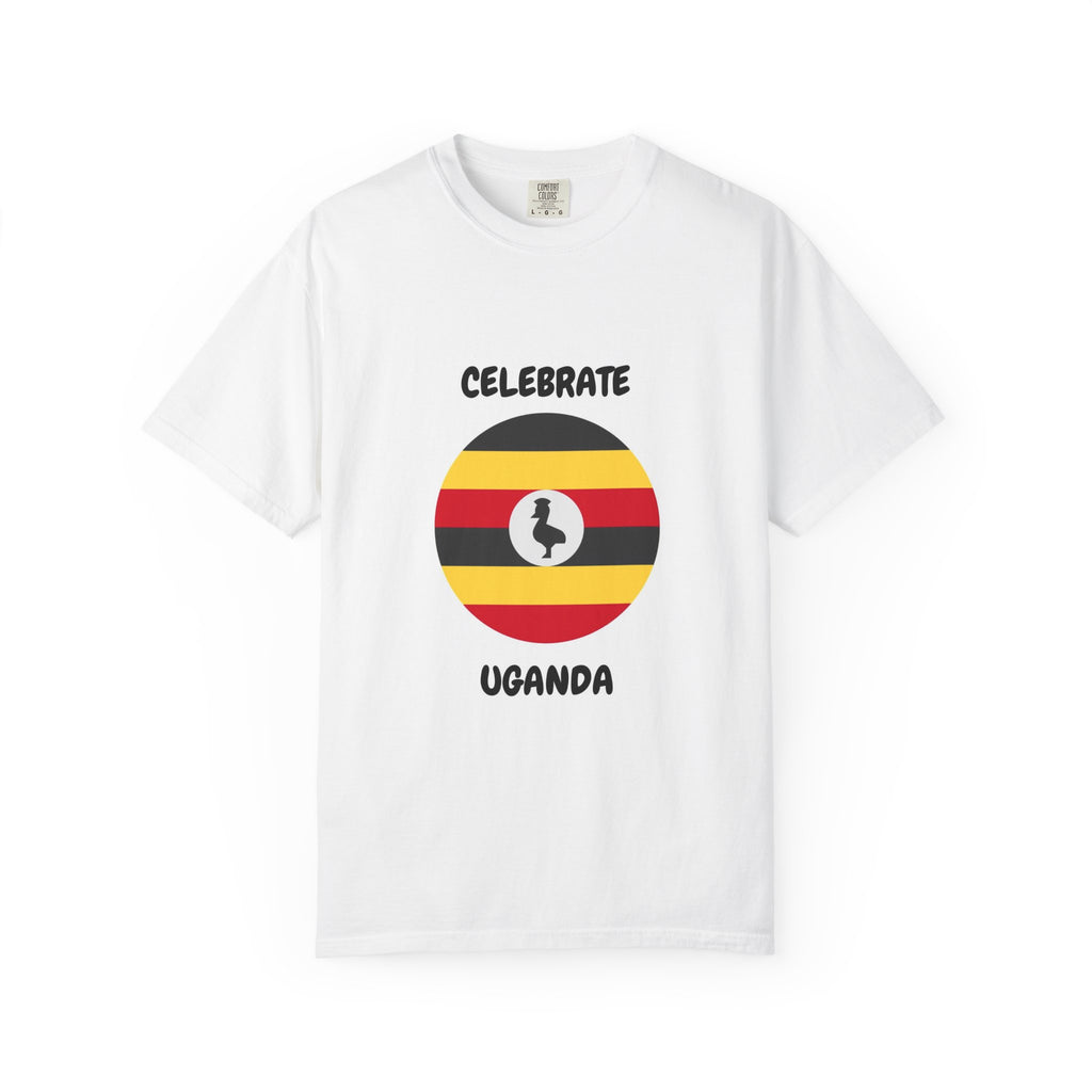 Celebrate Uganda T-Shirt — Uganda Flag Circle Design