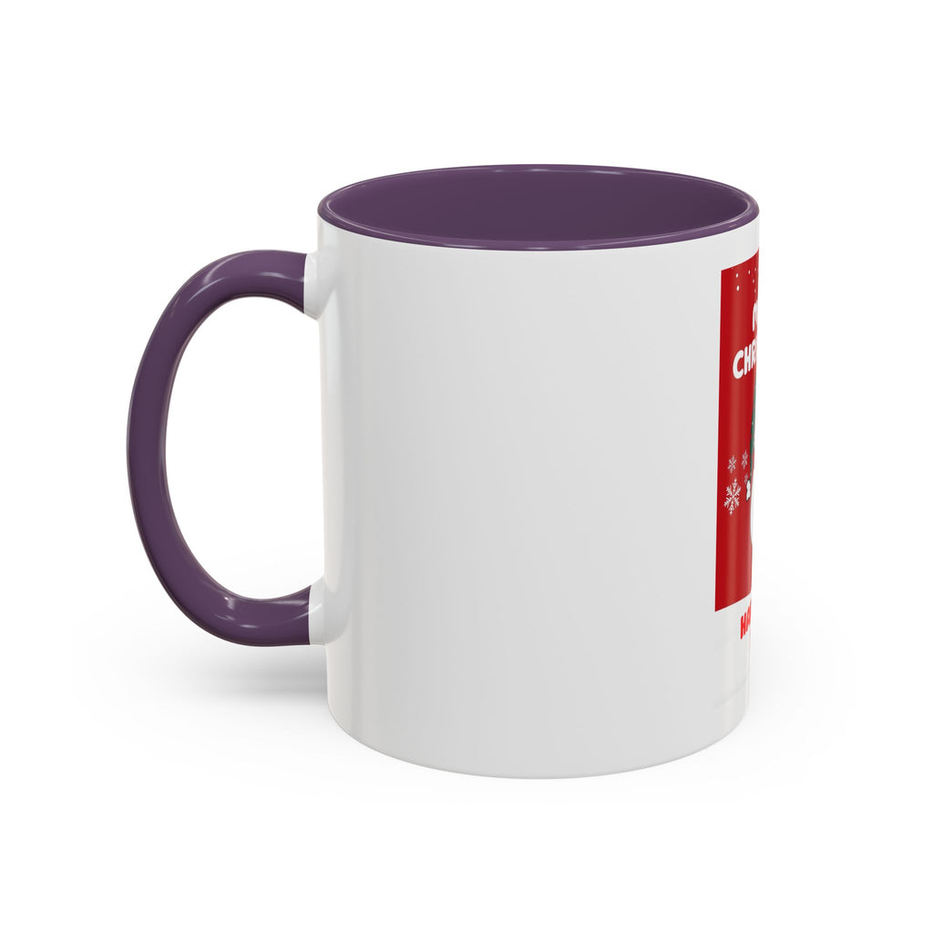 Christmas Snowman Coffee Mug — "Merry Christmas / Happy New Year" Accent Ceramic Mug