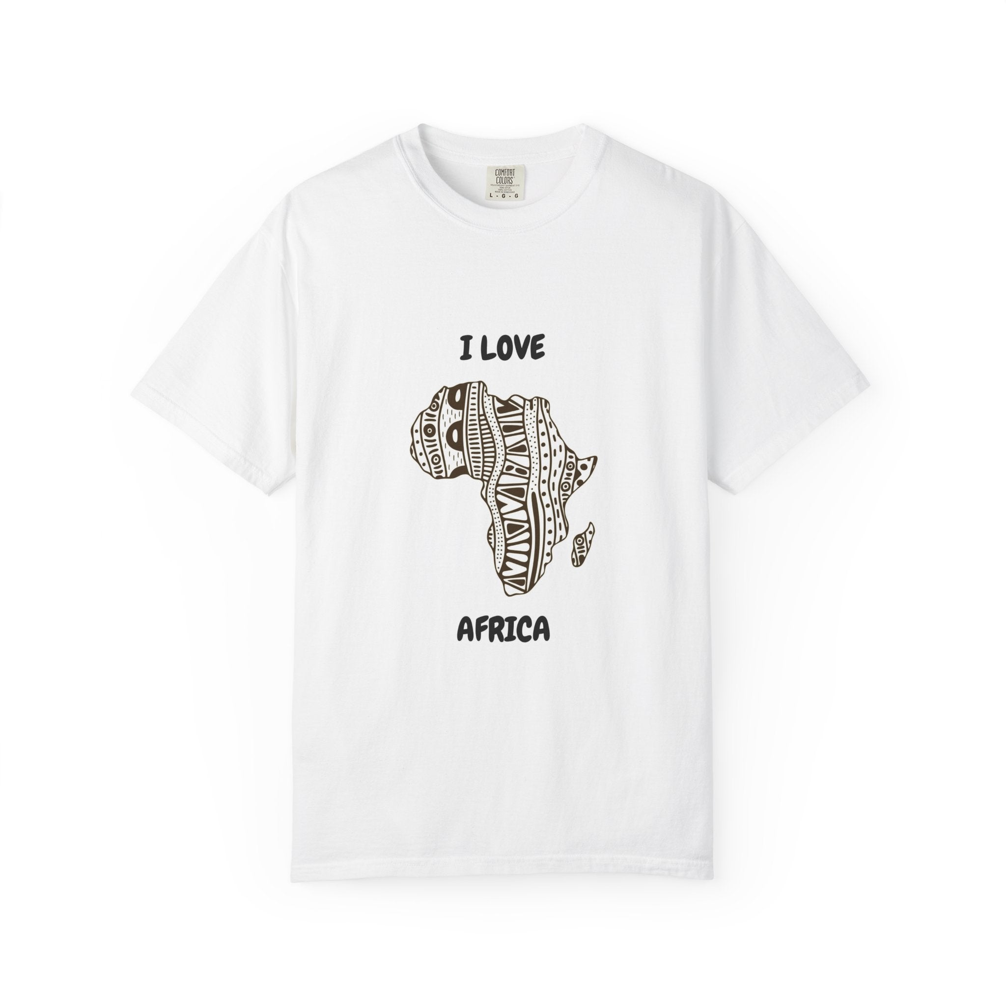 I Love Africa Graphic T-Shirt — Tribal Map Design