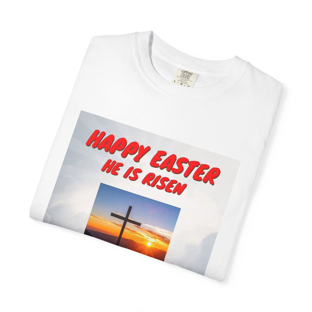 Easter 'He Is Risen' T-Shirt — Our Saviour Is Alive Christian Tee