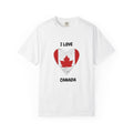 I Love Canada Heart T-Shirt — Canadian Flag Maple Leaf Pride Tee