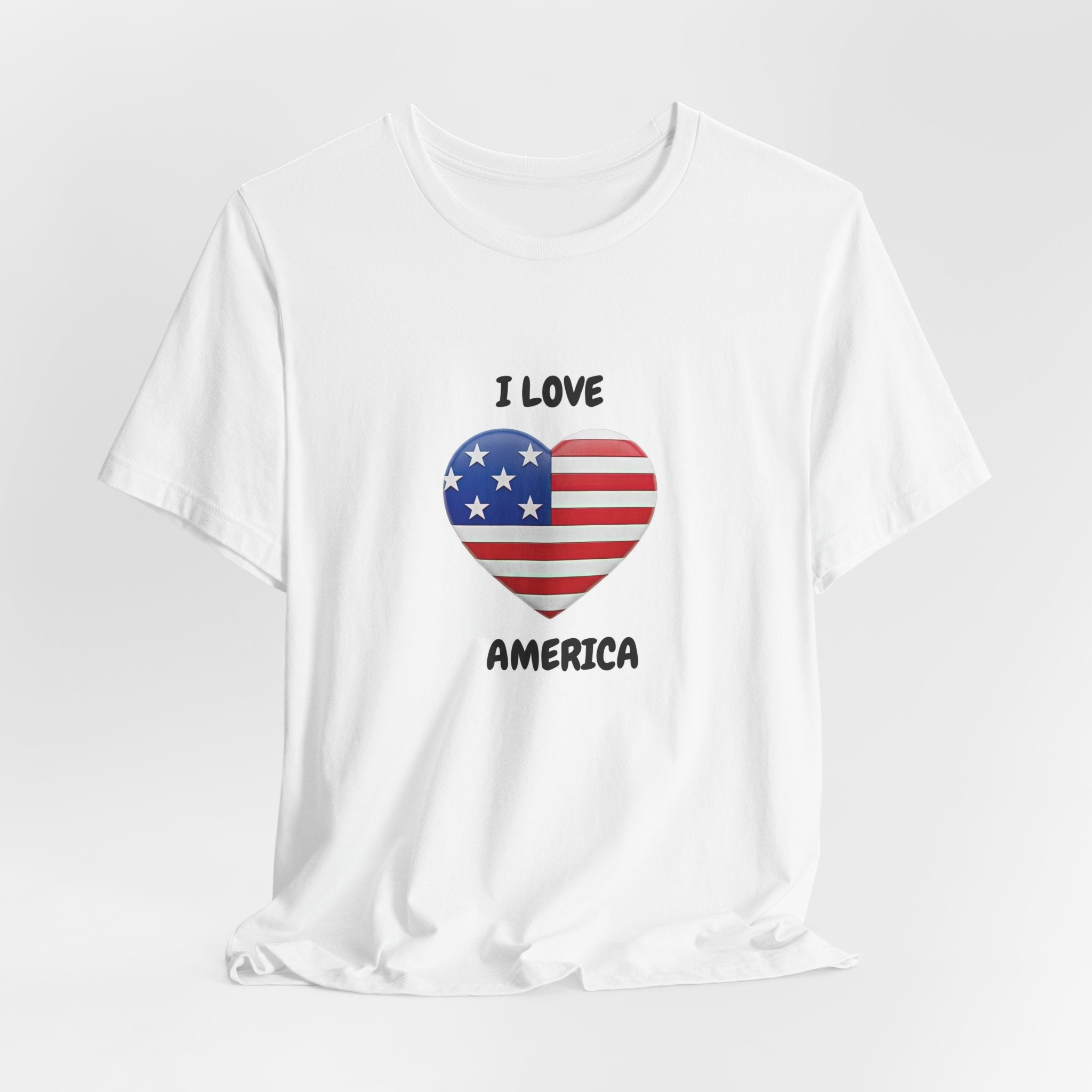 I Love America Heart Tee — Patriotic USA Flag T-Shirt