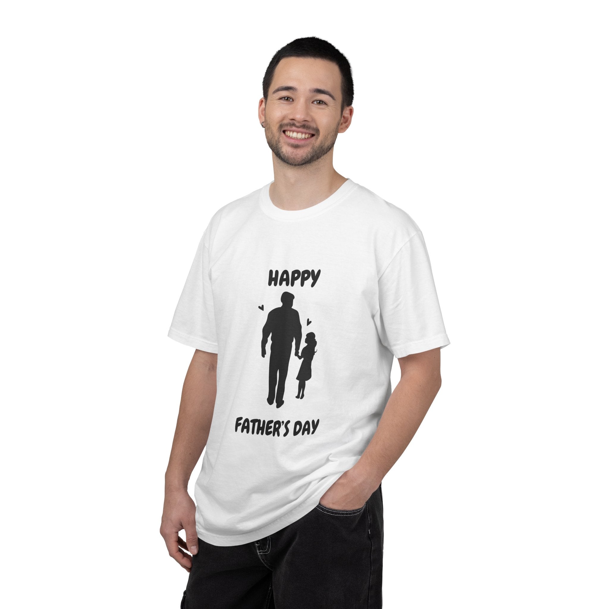 Father's Day T-Shirt - "Happy Father's Day" Silhouette Tee