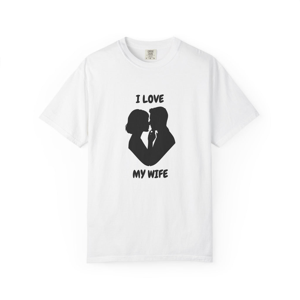 I Love My Wife T-shirt — Romantic Couple Silhouette Tee for Husband