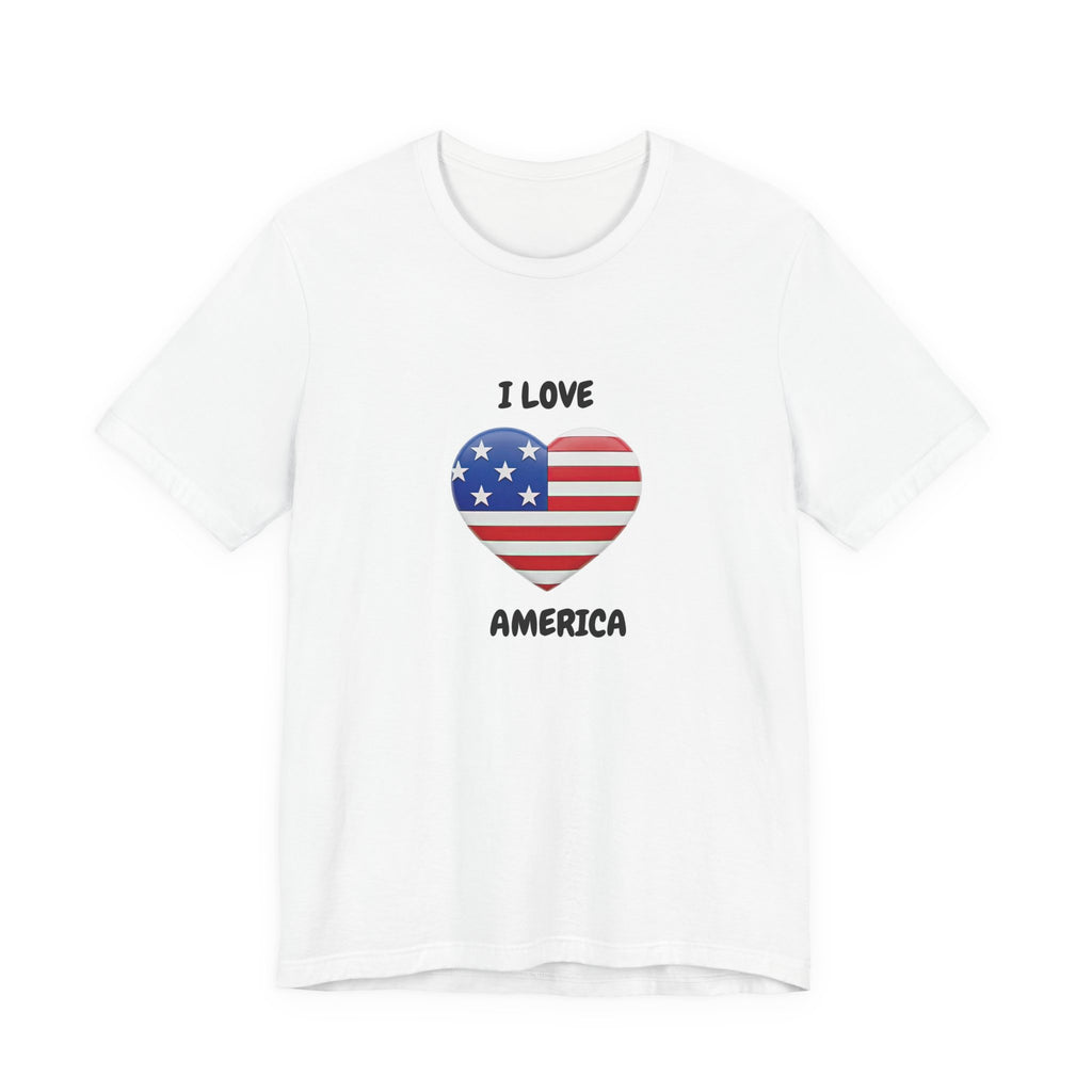 I Love America Heart Tee — Patriotic USA Flag T-Shirt