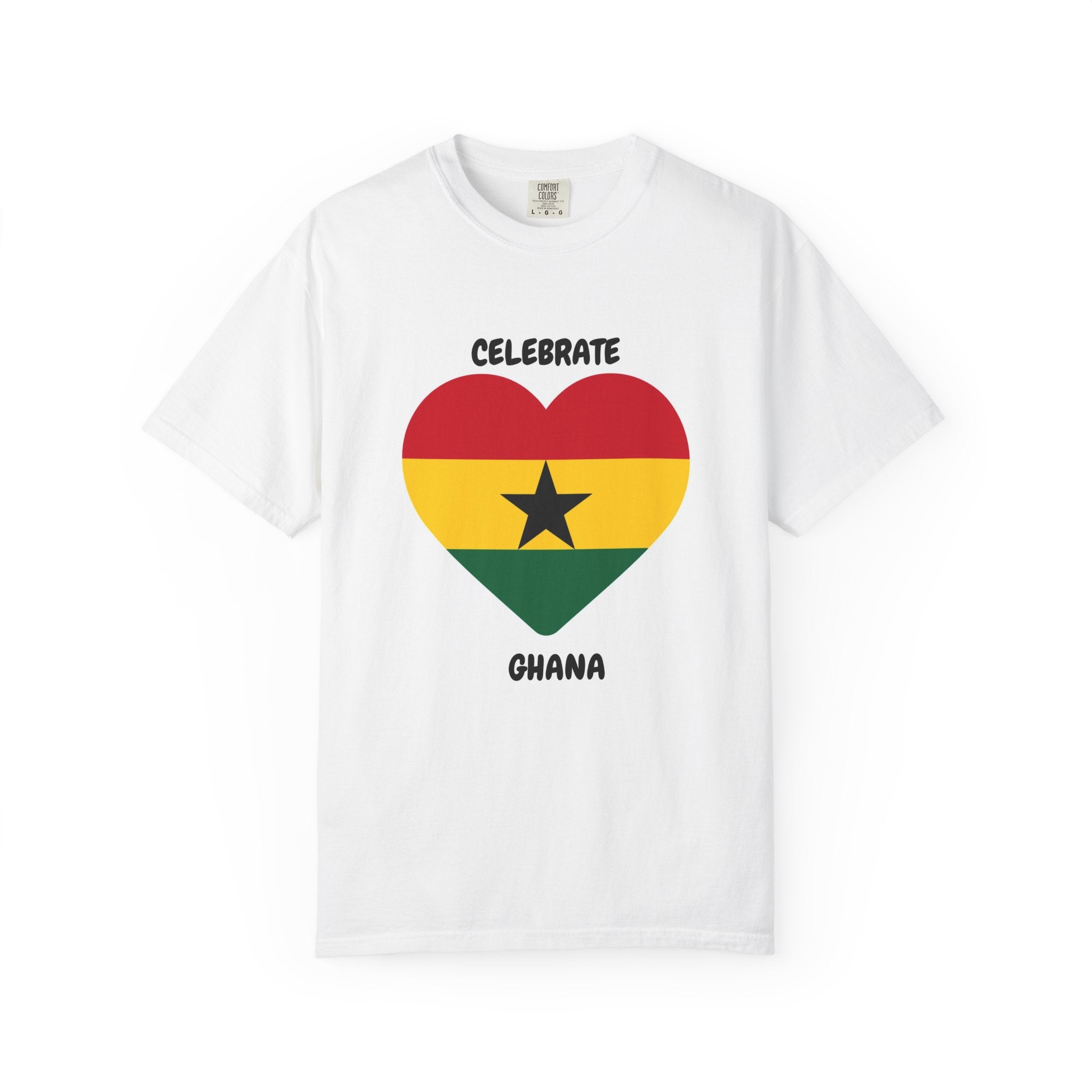 Celebrate Ghana Heart T-Shirt — Ghana Flag Pride Tee