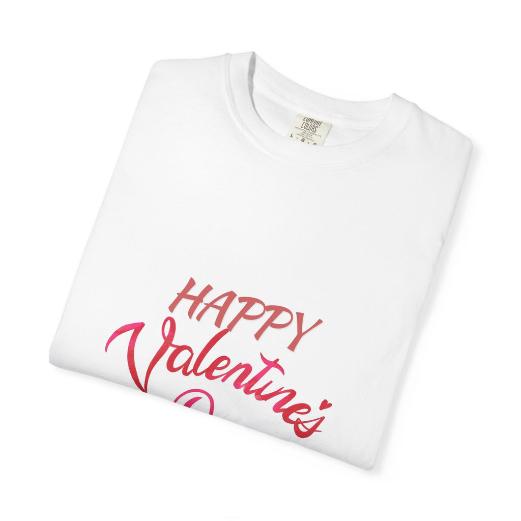 Valentine's Day T-Shirt — "Happy Valentine's Day" Heart Graphic