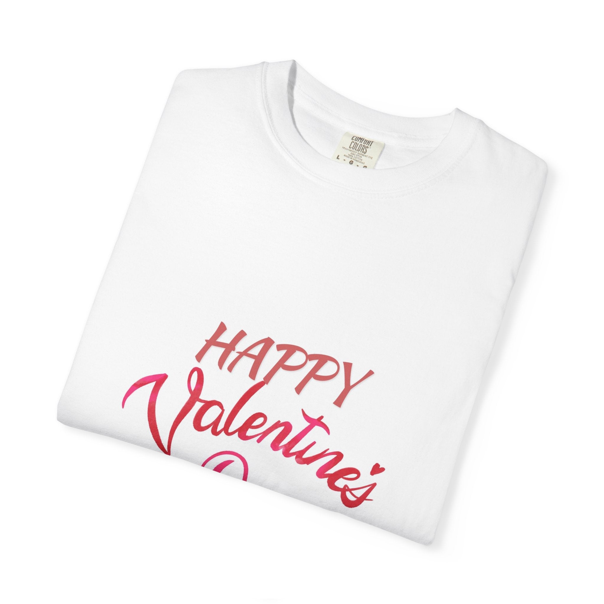 Valentine's Day T-Shirt — "Happy Valentine's Day" Heart Graphic