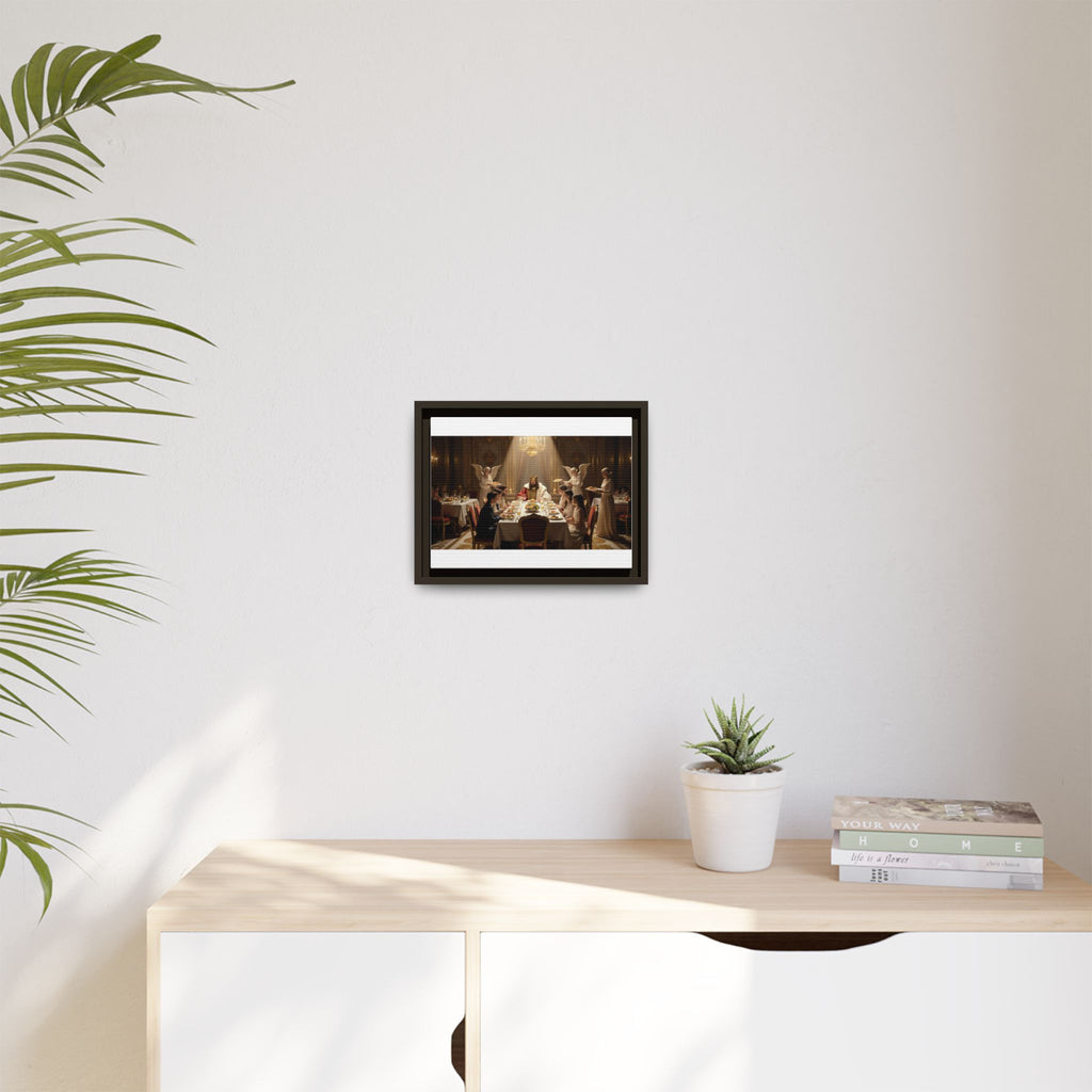 Framed Matte Canvas Wall Art — Elegant Dinner Party Scene