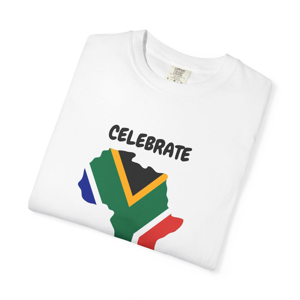 Celebrate South Africa T-Shirt — South Africa Flag Map Tee