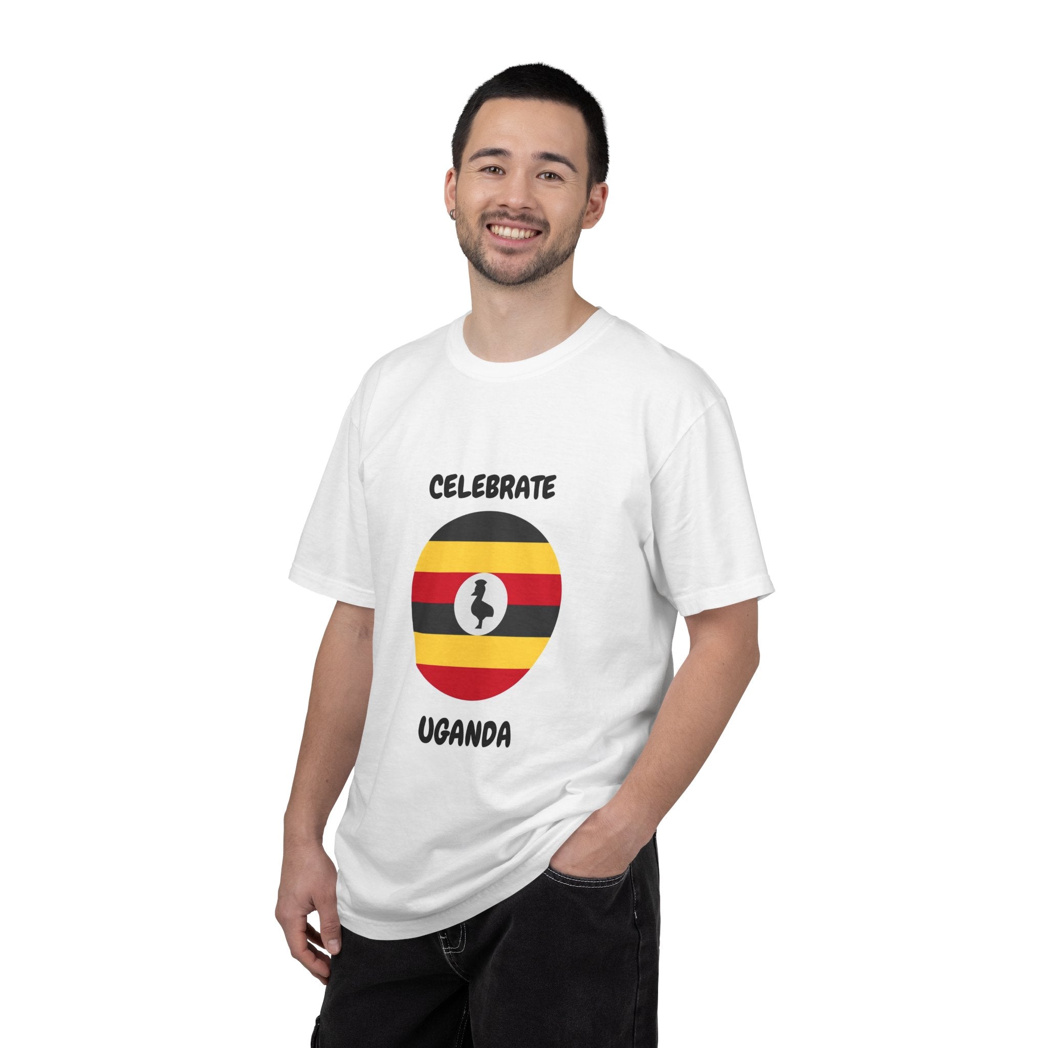 Celebrate Uganda T-Shirt — Uganda Flag Circle Design